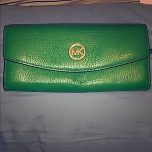 Green Michael Kors Wallet